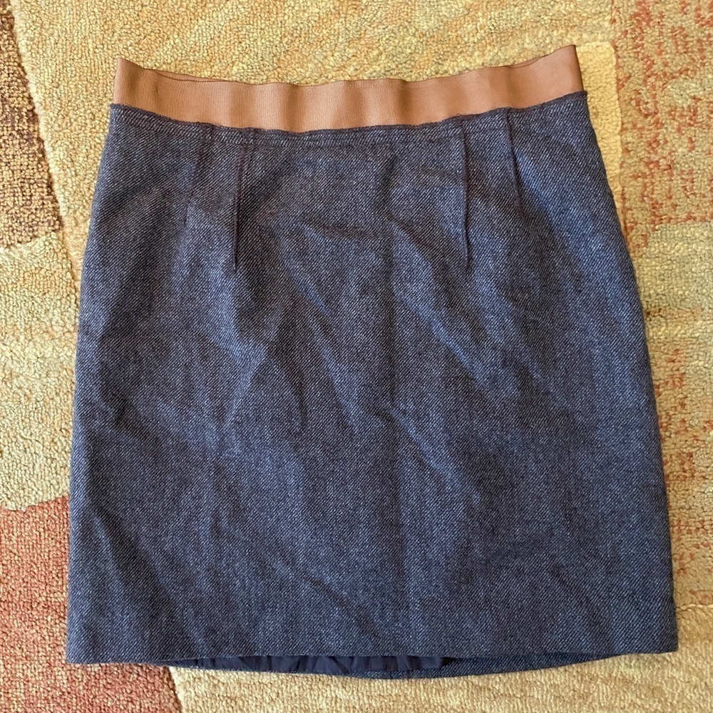 LOFT Brown Wool Blend Pencil Skirt Elegant and Timeless